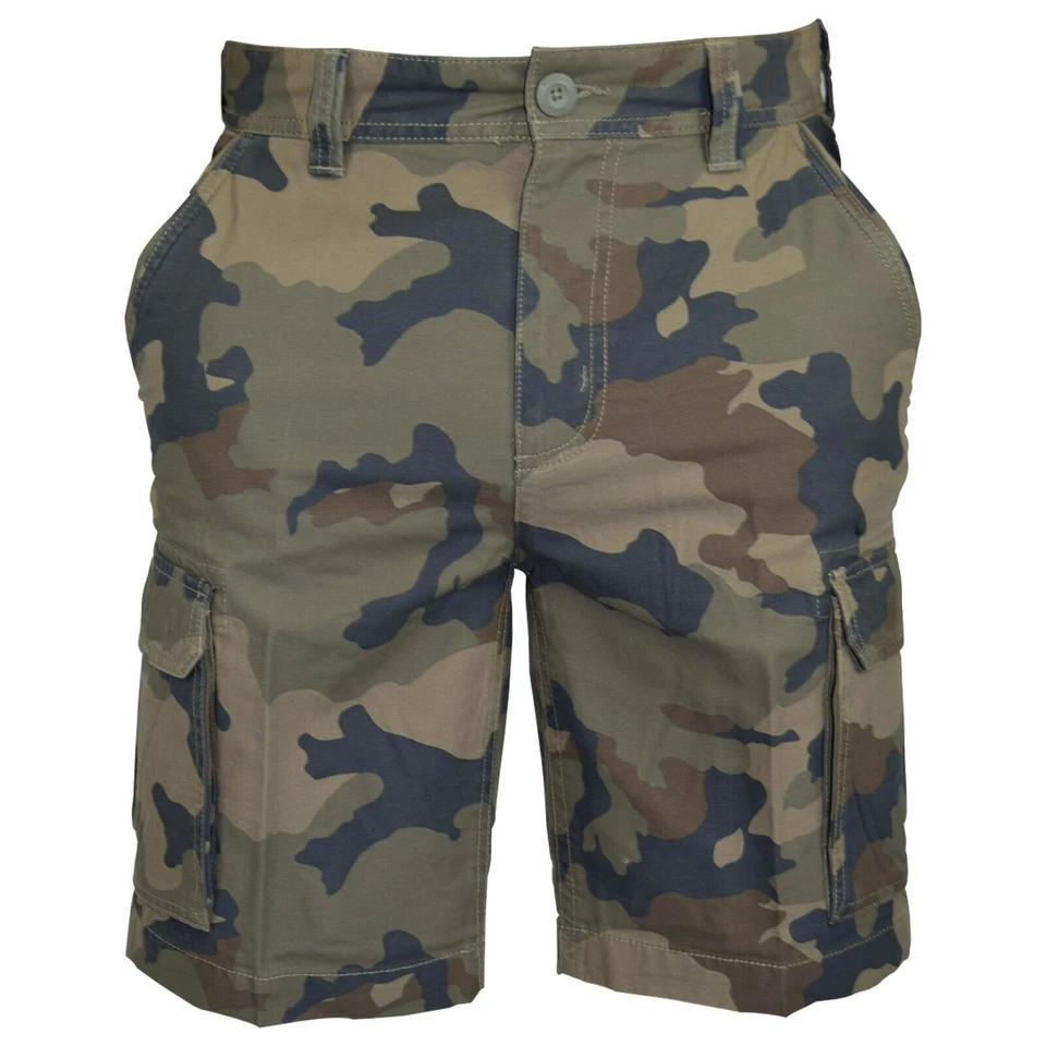 MENS ARMY CASUAL WORK CARGO COMBAT CAMOUFLAGE SHORTS COTTON CHINO HALF PANT CAMO - Image 3 of 4