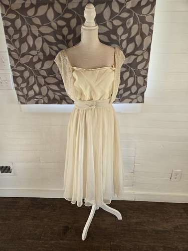 Handgefertigtes Glasperlenkleid Vintage 60er 70er Jahre formelles Midi-Kleid - Bild 20 von 20