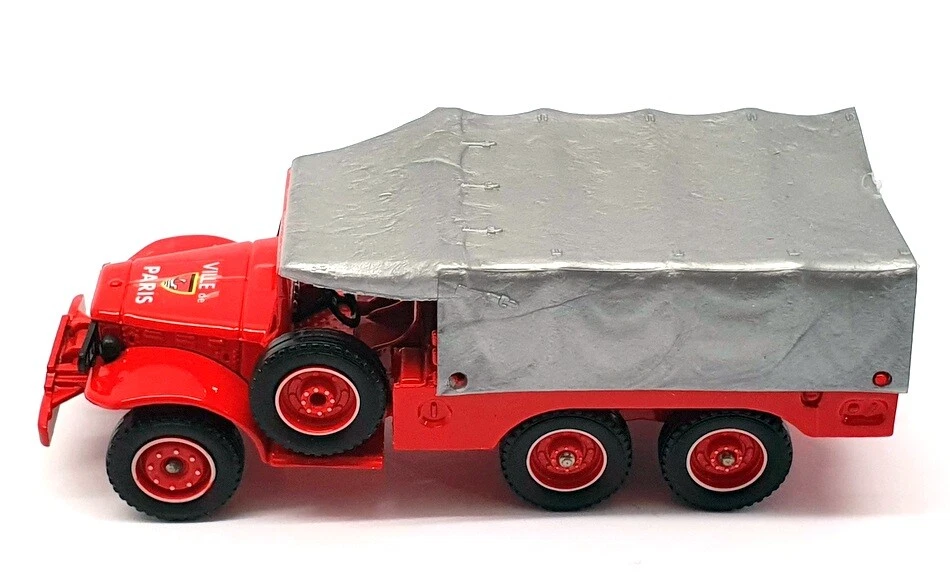 Solido 1/43 Scale 2105 - Dodge 6x6 Pompiers Fire Truck - Red/Silver - Image 4 of 4