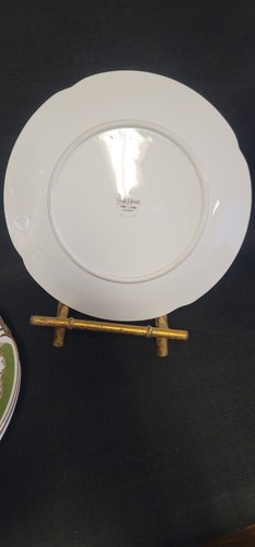 Style House Regency Green Border Gold Scrolls 10.5" Dinner Plate Lot of 4 - Picture 6 of 7