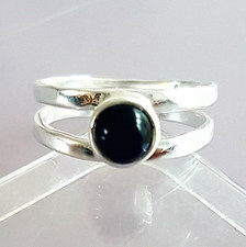Natural Black Onyx Ring 925 Sterling Silver Handmade Ring Gift For Valentine day