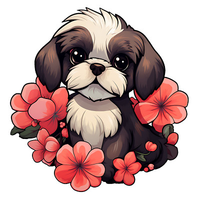 2X Shih Tzu Auto Aufkleber Hunde Sticker