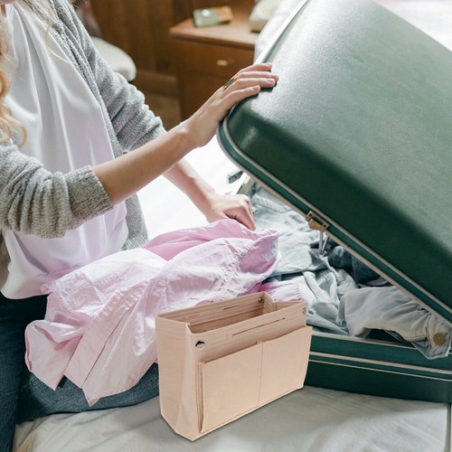 Cosmetic Bag Flat Makeup Teacher Tote Travel Diaper Baby Bags Felt Insert for - Bild 11 von 12