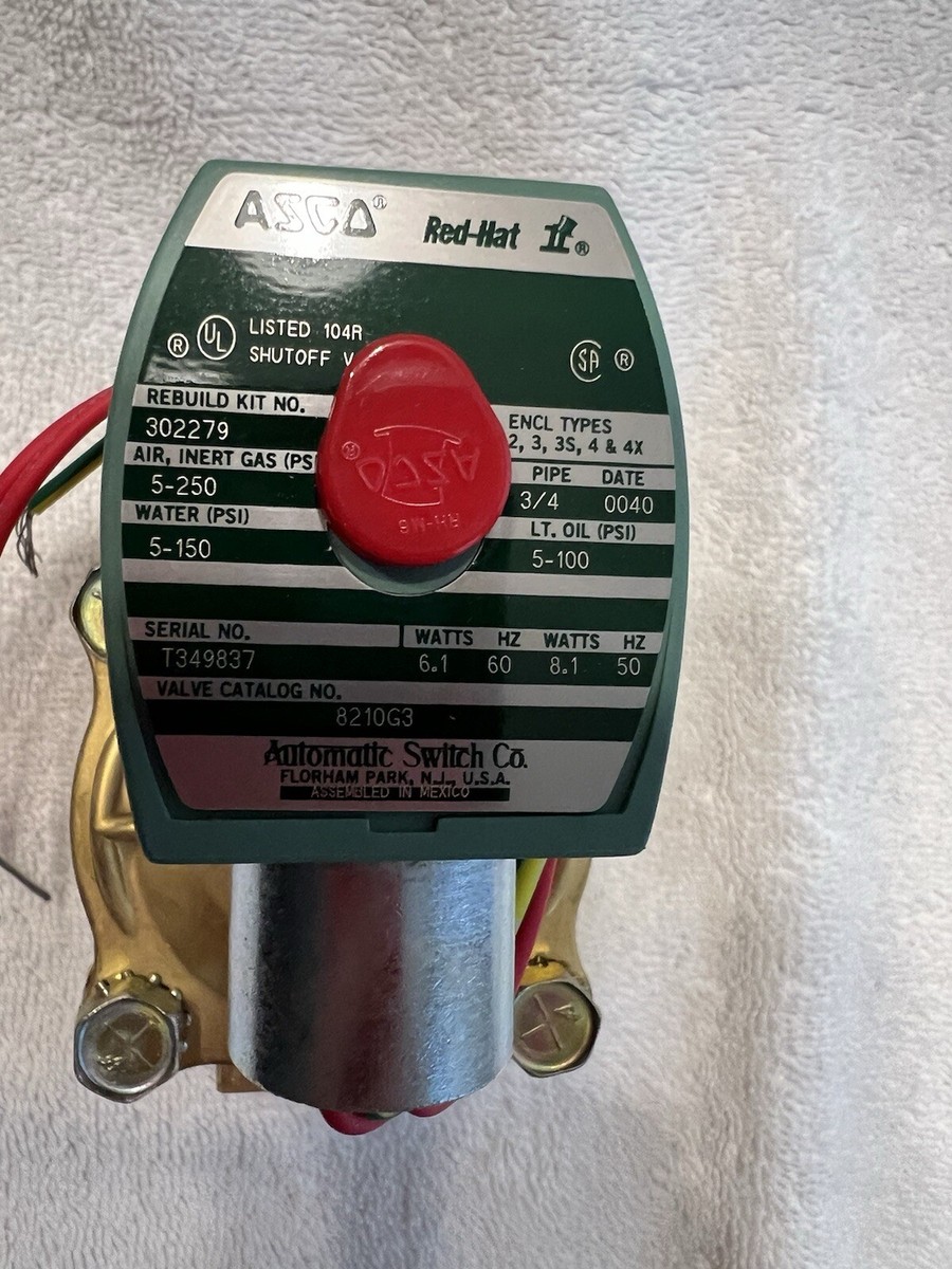Elettrovalvola ASCO REDHAT 8210B26 NOS: 120/60 110/50 3/4 Nuova In Scatola - Foto 2