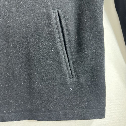 GUESS Coat Jacket Wool Blend Lined Full Zip Pockets Black Mens Size Large Heavy - Picture 5 of 11