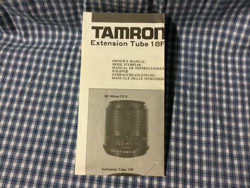 Tubo prolunga Tamron vintage 18F manuale del proprietario - Foto 1 di 5
