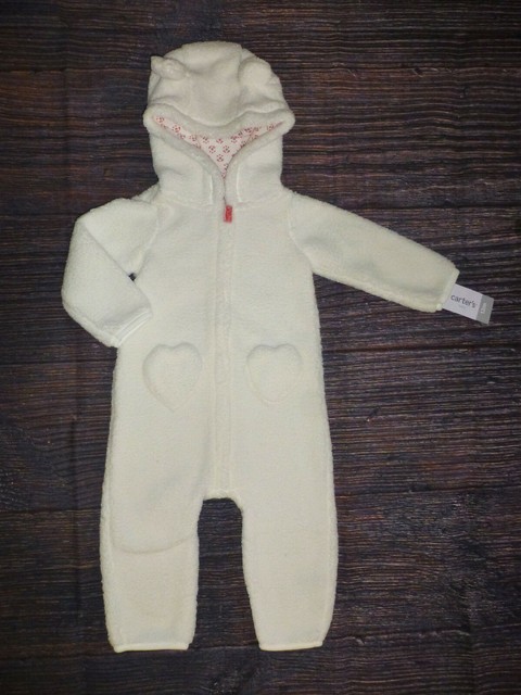 white fleece romper