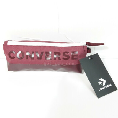 NWT Converse Speed Supply Case Pencil Pouch Small Zip Bag Maroon 10008778-A02