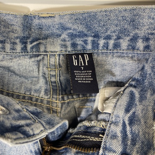 Vintage GAP Youth Girls Clothes SZ 7 Denim Blue Jeans Embroidered Butterfly Y2K - Picture 8 of 20