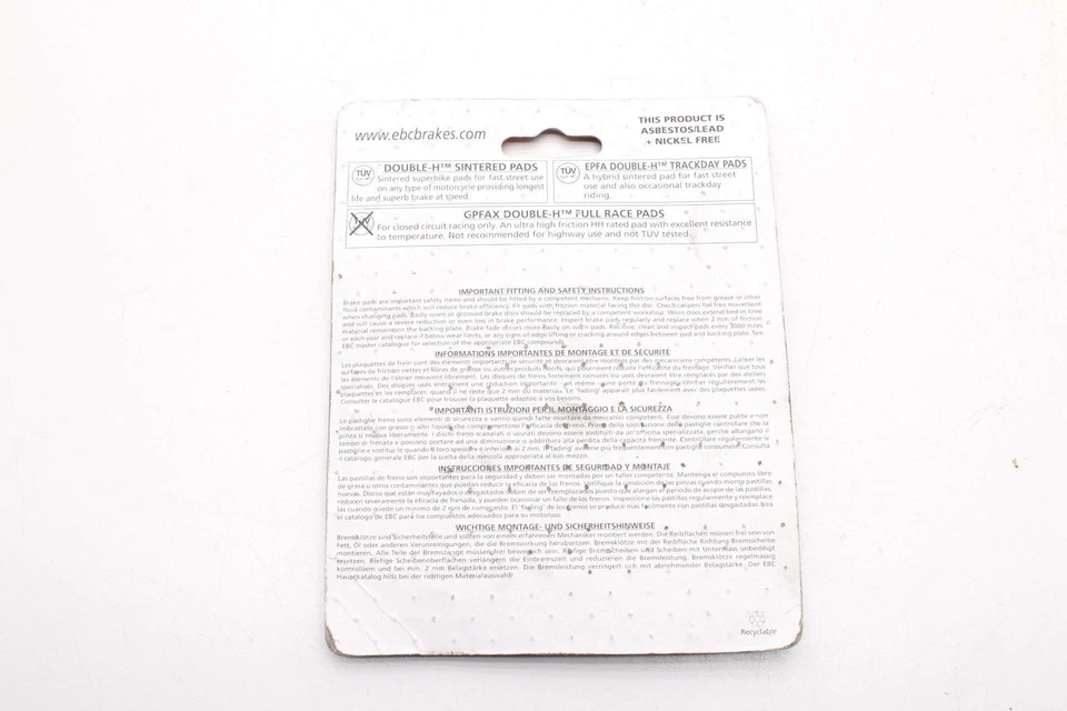 04 PINZA DE FRENO DELANTERA KAWASAKI VULCAN 750 VN750A EBC FA85HH RECAMBIO R1.BX1 Foto 3 de 4