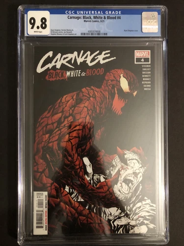 Carnage Black White & Blood #4 9/21 Marvel Comics CGC Graded 9.8 Ryan Stegman
