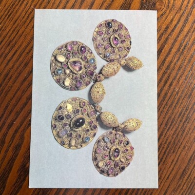 Mongolian Rus Ryazan Medallion Necklace Postcard u 1988 Standard Non  Topographic