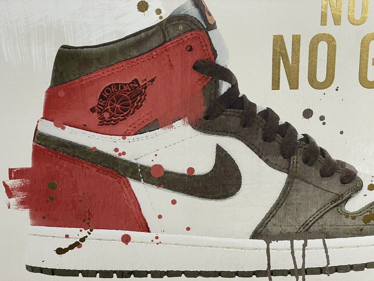 Jordan 1 x Oliver Gal Canvas Wall Art Sneaker “No Guts No Jordan 1 x Oliver Gal Canvas Wall Art Sneaker “No Guts No