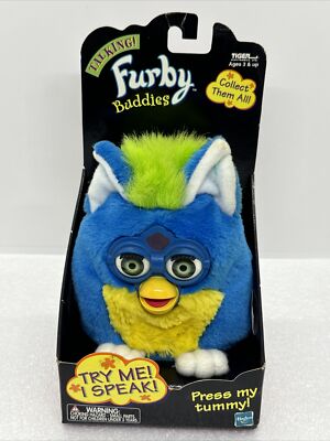 限定版　ファービー　バディーズ　トーキング　青目　furby buddies 1999 Tiger Hasbro Talking Furby Buddies Blue Green Yellow Brand