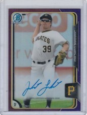 2015 Bowman Chrome Purple Refractor Jordan Luplow /250 Auto Free Shipping!