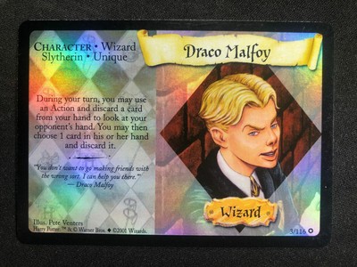 Harry Potter 3/116 Draco Malfoy Base Set Holo Portrait Premium a 