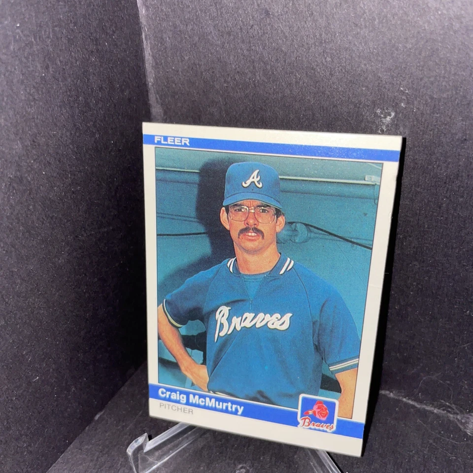 1984 FLEER BASEBALL CARD ATLANTA BRAVES #184 CRAIG MCMURTRY - Image 2 of 4