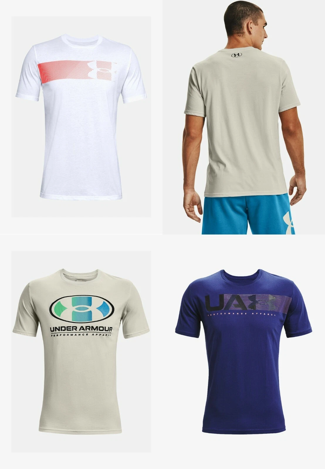 Under Armour Mens Short Sleeve Top Print Quick Drying T-Shirt XS S M L
