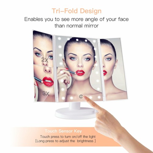 BESTOPE Makeup Vanity Mirror with Lights, 2X/3X Magnification, 21 Led Lighted Mi - Bild 3 von 7