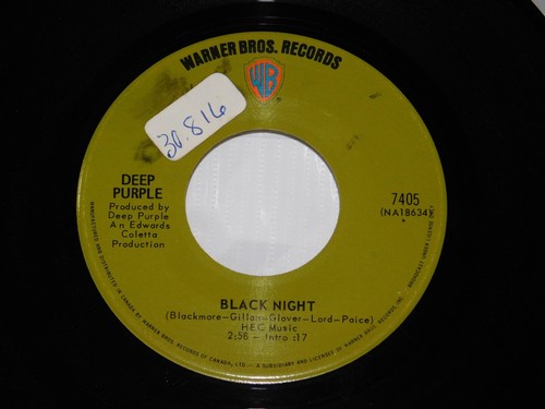 DEEP PURPLE Into The Fire / Black Night (nonLP track) rare 45 from 1970 - Picture 2 of 3