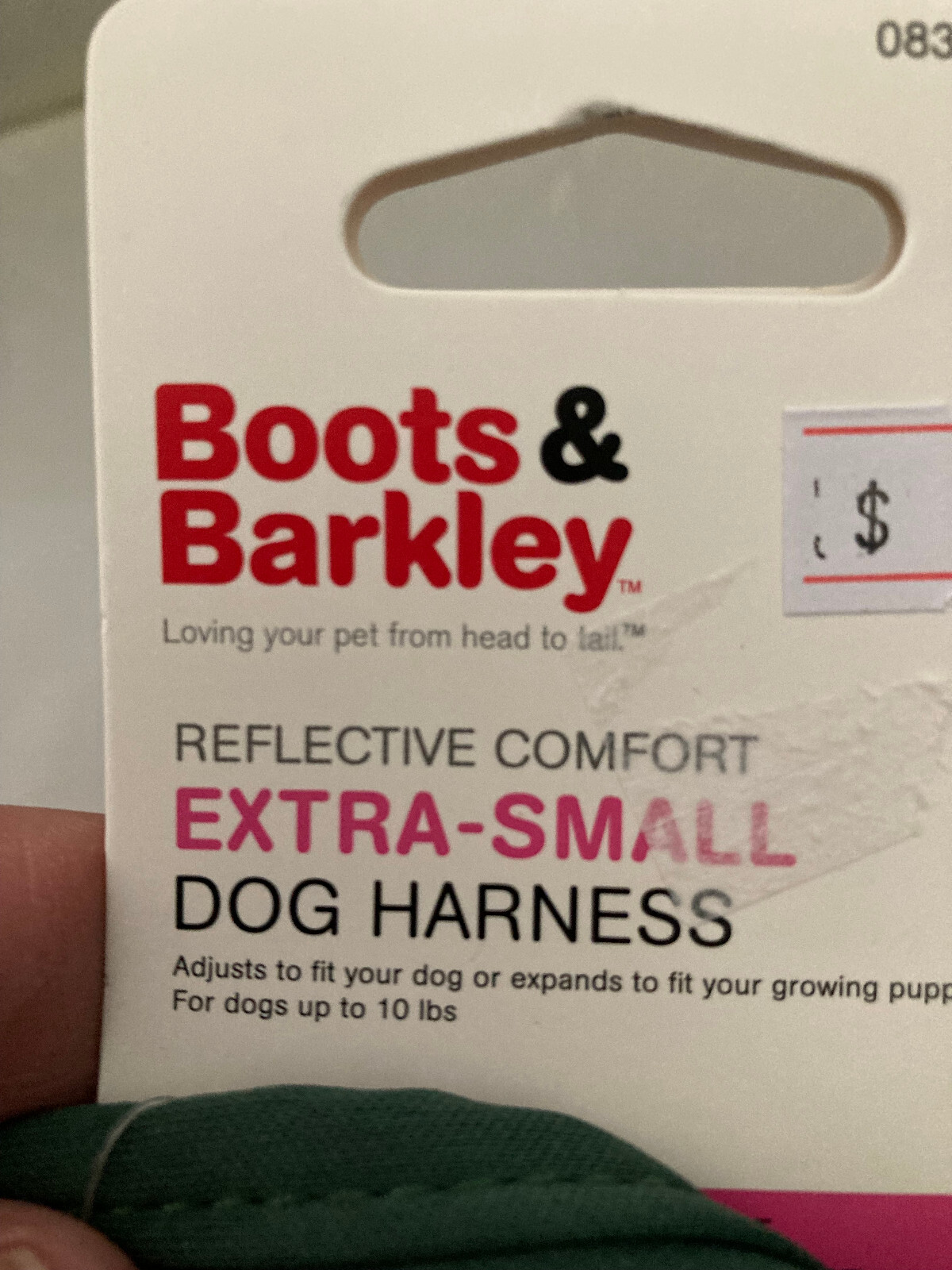 Boots and Barkley green Reflective No Pull No Choking Dog Vest Harness
