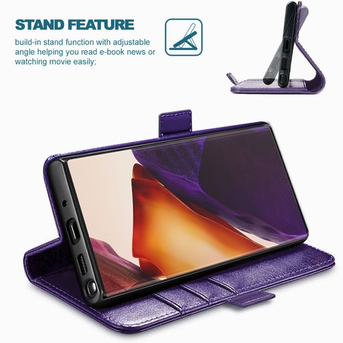 For Samsung Galaxy Note20 ULtra Case Shockproof Leather Wallet Cover Accessories - Picture 5 of 24