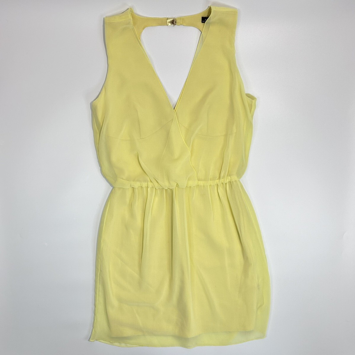 ★ZARA★ SLEEVELESS MINI DRESS Zara Women Sz XS Mini Dress Surplice Sleeveless V Neck