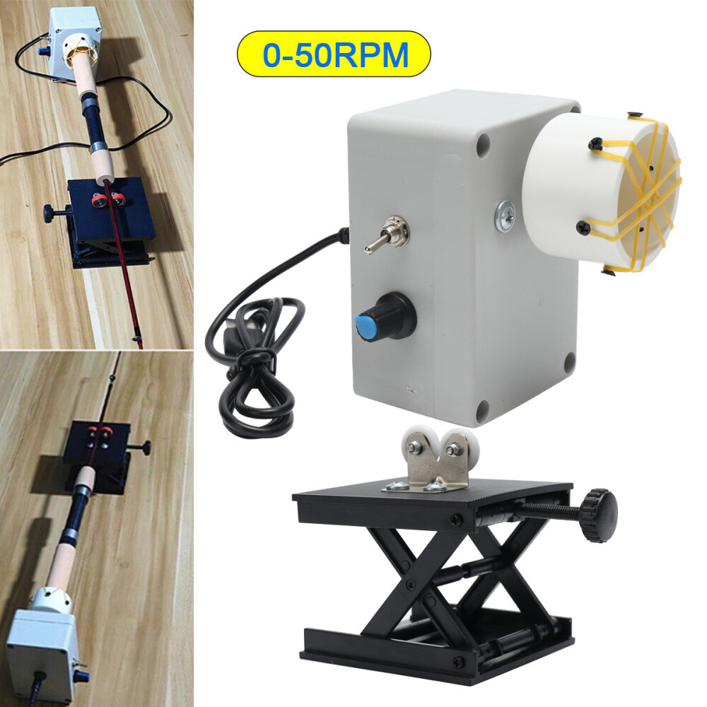 110V DIY Fishing Rod Wrapping and Winding Machine USB Interface 050RPM
