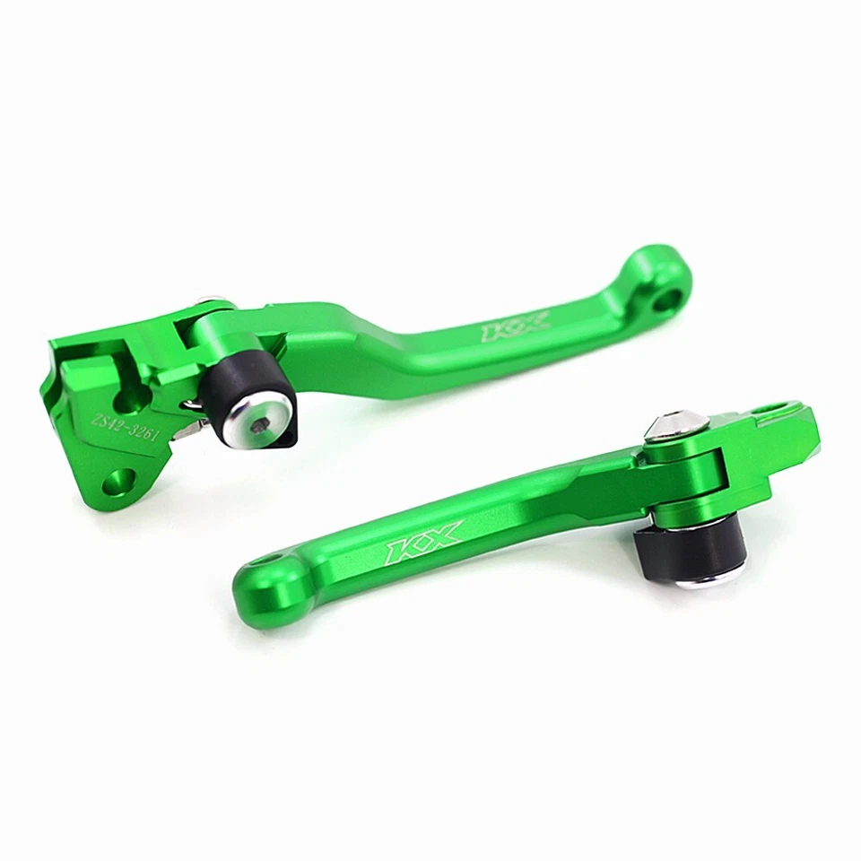 KX CNC Green Pivot Brake Clutch Levers Kits For KAWASAKI KX250 KX250F KX450F - Image 3 of 4