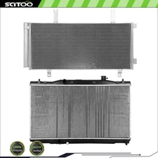 Car Radiator and A/C Condenser Kit Fits 2018-2019 Honda Accord Sedan 4-Door 1.5L