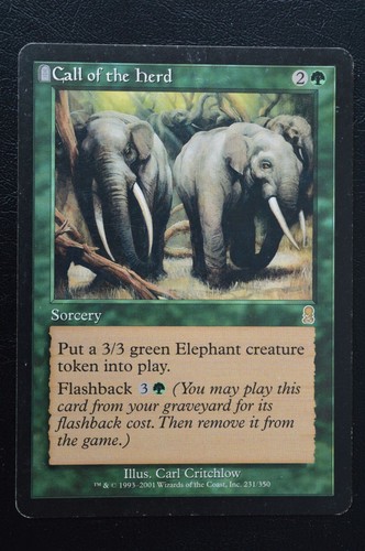 Magic The Gathering MTG CALL OF THE HERD Odyssey LP Lightly Played