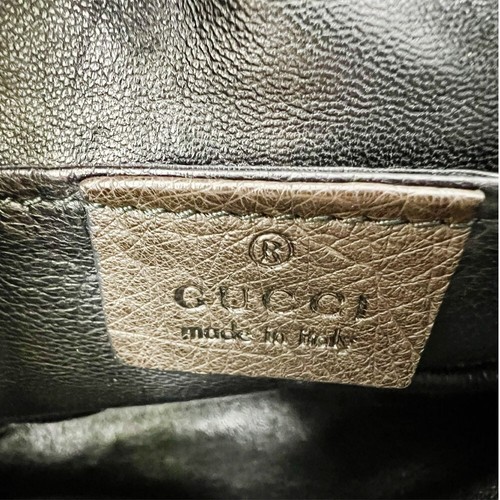Borsa a tracolla Gucci marrone pelle di struzzo con sacchetto antipolvere - Foto 6 di 7
