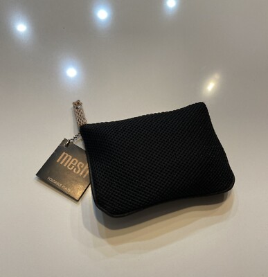 Mesh Sidekicks Foldable Ballet Flats Shoes with Pouch Purse Black