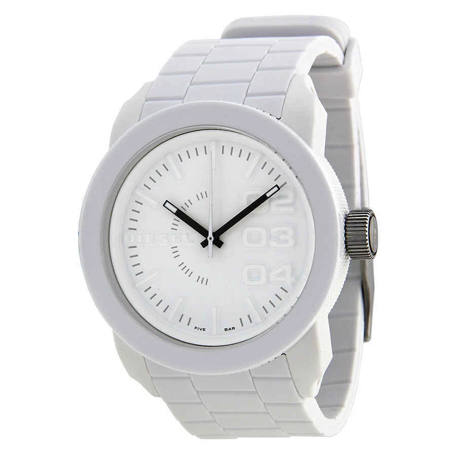 Diesel Double Down White Rubber Men's Watch DZ1436 | eBay