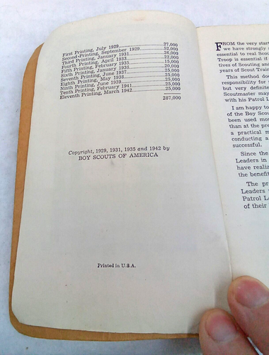Handbook for Patrol Leaders Paperback Boy Scouts of America March 1942 Used - Picture 3 of 4