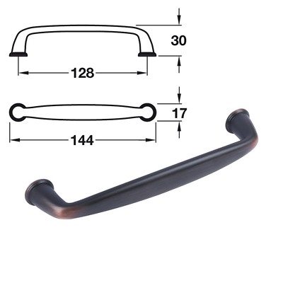 Hafele Kane Range Bronze mit Ölschliff Ziehgriff, Knopf, Tassengriff, Antikstil