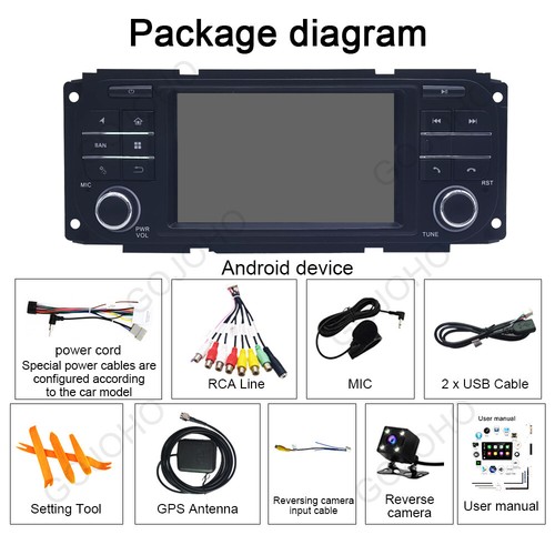 64GB Android Carplay Car Stereo Radio For Dodge Ram Jeep Grand Cherokee Chrysler - 第 11/12 張圖片