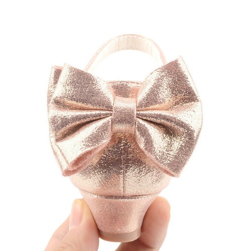 Festliche Kinder Mädchen Schuhe Absatz Glitzer Hochzeit Party Prinzessin Schuhe - Bild 6 von 25