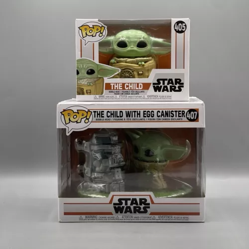 Funko Pop Star Wars Mandalorian Grogu The Child #405 # 407 Imperfect Boxes