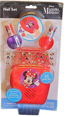 Minnie Mouse 4pc Nail Art Set Dryer Stickers Polish Girls Ages 3 and Up (T113)