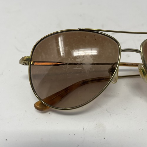 Tory Burch Gold Aviator Sunglasses with Brown Lenses FOR PARTS Women’s - Picture 2 of 12