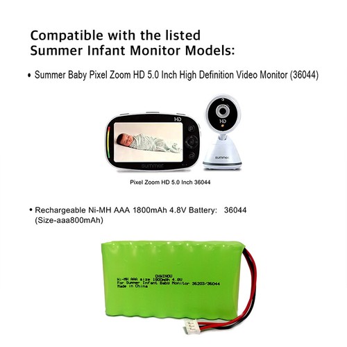 Battery for Summer infant Pure HD 4.5 Inch HD video Monitor 36203 36203-2 1pcs - Picture 3 of 5