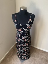 American Eagle Outfitters Black Floral Dress Strapless Size 0
