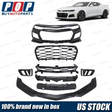 FOR 2016-2022 Chevrolet Camaro ZL1 Style Front Bumper Cover w/ Lip & Grille