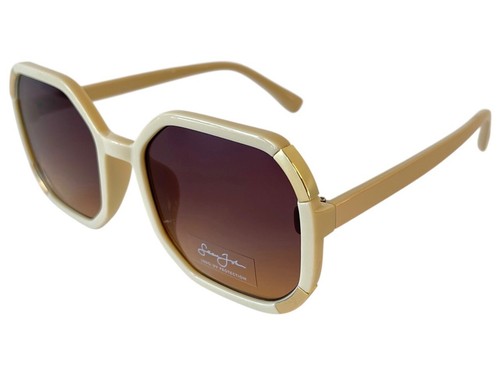Sean John Cream White Vintage Retro Style Sunglasses w/ Gradient UV Lenses - NWT