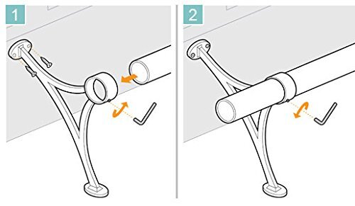 Satin Gold Finish 2" OD Edelstahl Kombination Bar Mount Fußschiene Kit - Bild 95 von 97