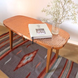 Details About Vintage Mid Century Copper Coffee Table Retro Hammered