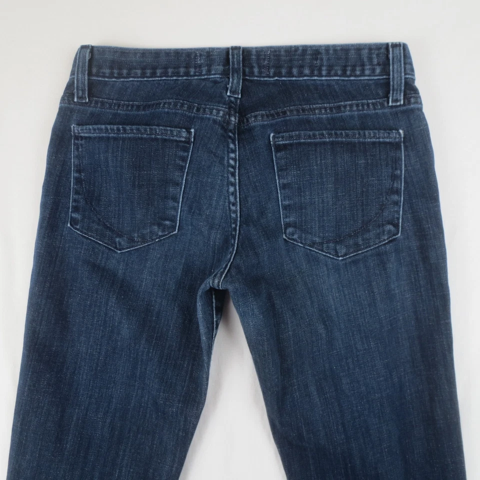 Pantalones de mezclilla y tela de papel para mujer 27/4 azul Audrey tiro bajo pierna de cigarrillo denim Foto 4 de 4