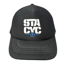 STACYC Snapback Rope Trucker Hat Black Youth One Size Mesh Back Otto