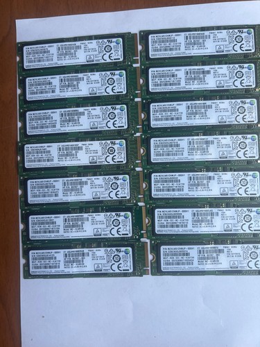 Lot of 14 Samsung 512GB PCIe NVME 2280 M.2 SSD MZVLW512HMJP-000H1 VLW5120